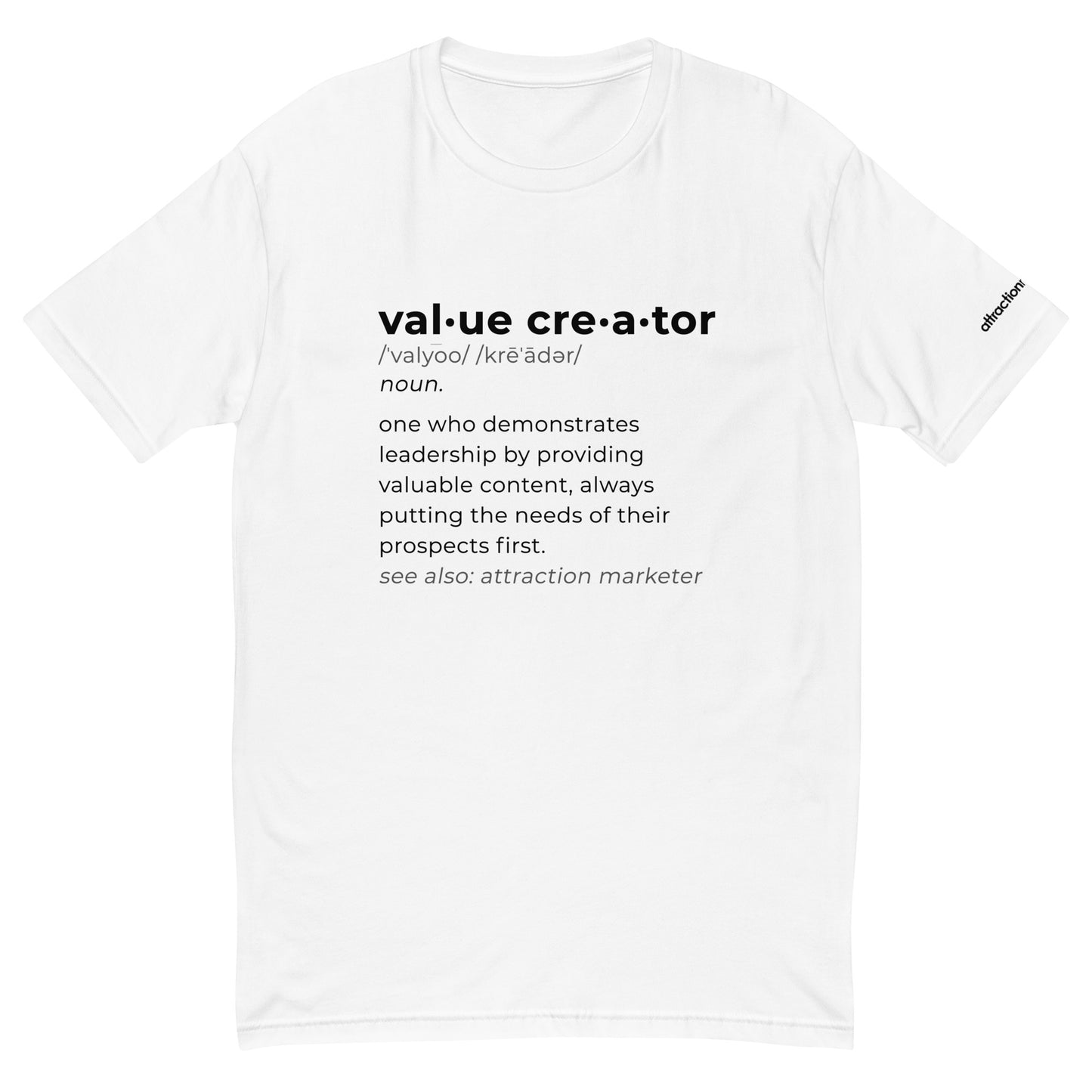 Word Definition: Value Creator T-shirt (Unisex)