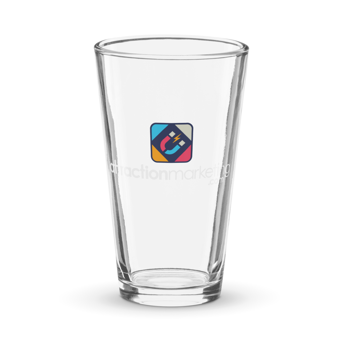 16oz Attraction Marketing.com Pint Glass