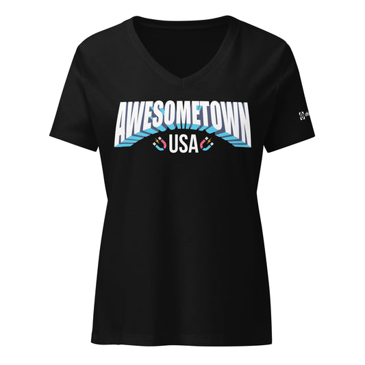 Awesometown USA Women's V-Neck T-Shirt