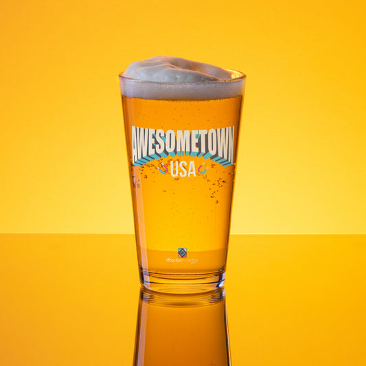 16oz AwesomeTown USA Pint Glass