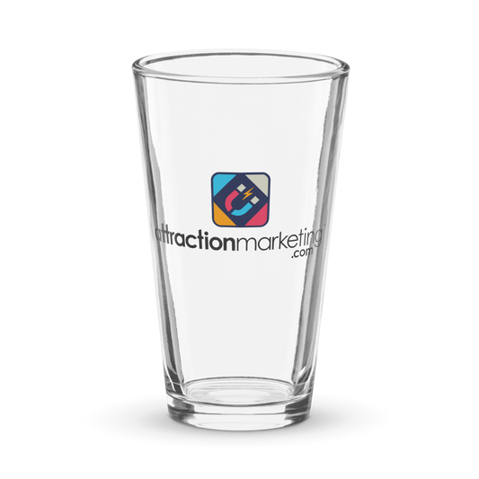 16oz Attraction Marketing.com Pint Glass